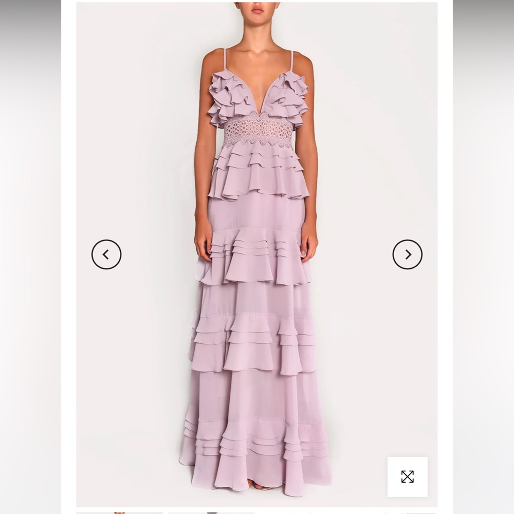 True Decadence XS maxi dress - ruffle and lilac